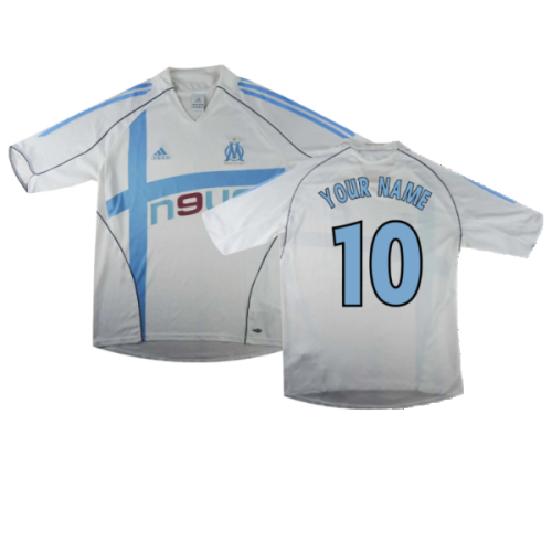 Marseille 2004-05 Home Shirt ((Excellent) L) (Your Name)