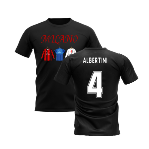 Milano 1995-1996 Retro Shirt T-shirt Text (Black) (Albertini 4)