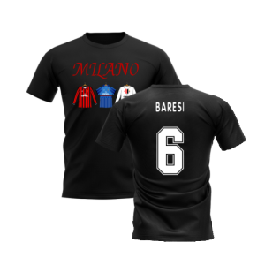 Milano 1995-1996 Retro Shirt T-shirt Text (Black) (BARESI 6) Milano 1995-1996 Retro Shirt T-shirt Text (Black) (BARESI 6)