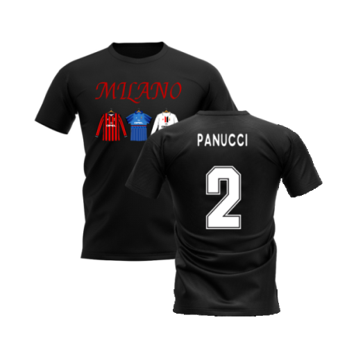 Milano 1995-1996 Retro Shirt T-shirt Text (Black) (Panucci 2)