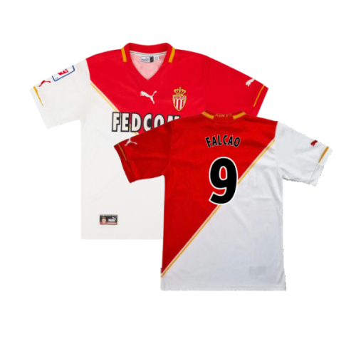 Monaco 2001-02 Home Shirt ((Excellent) L) (FALCAO 9)