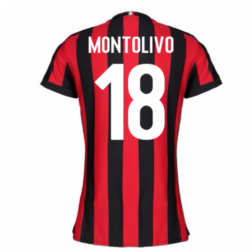 2017-2018 AC Milan Womens Home Shirt (Montolivo 18)