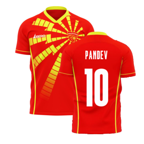 North Macedonia 2024-2025 Home Concept Shirt (Libero) (Pandev 10)