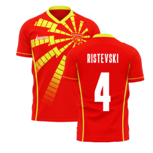 North Macedonia 2024-2025 Home Concept Shirt (Libero) (RISTEVSKI 4)