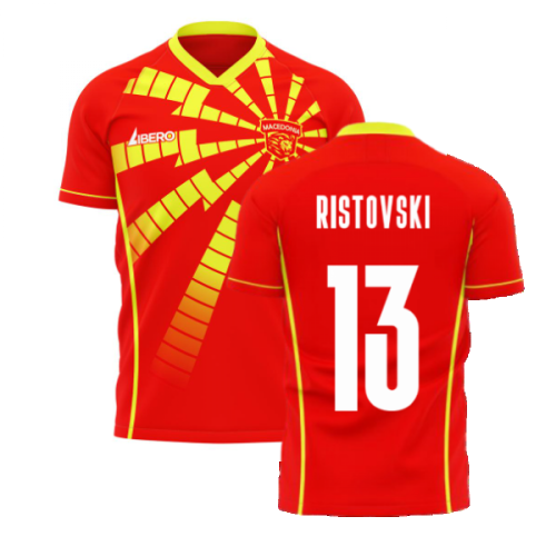 North Macedonia 2024-2025 Home Concept Shirt (Libero) (RISTOVSKI 13)