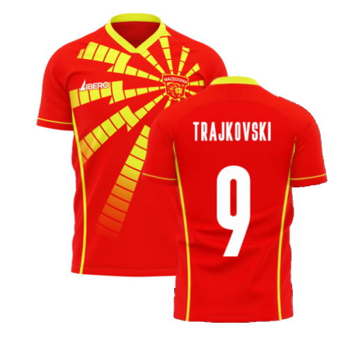 North Macedonia 2024-2025 Home Concept Shirt (Libero) (TRAJKOVSKI 9)