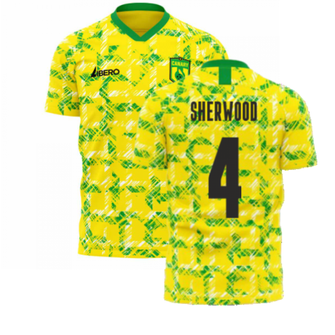 Norwich 1990s Home Concept Football Kit (Libero) (SHERWOOD 4)