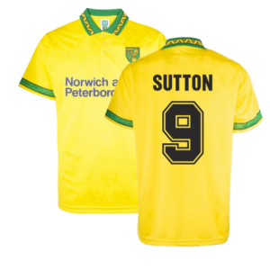 Norwich 1994 Home Retro Football Shirt (Sutton 9)