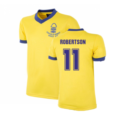 Nottingham Forest 1979-1980 Away Retro Football Shirt (Robertson 11)