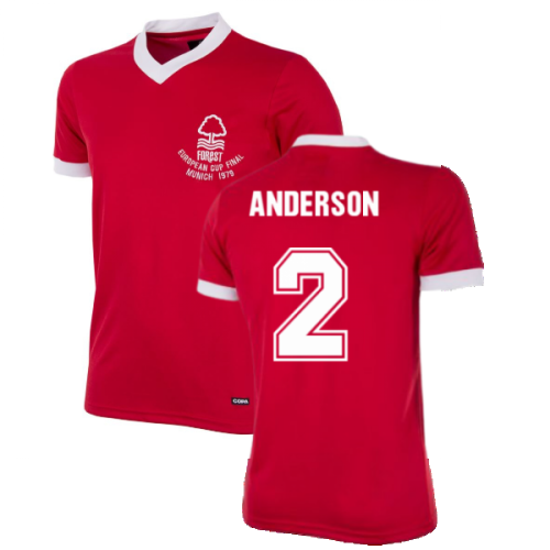 Nottingham Forest 1979 European Cup Final Retro Football Shirt (Anderson 2)