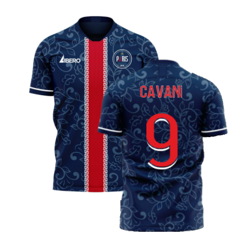 Paris 2024-2025 Home Concept Football Kit (Libero) (CAVANI 9)