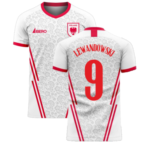 Poland 2024-2025 Home Concept Football Kit (Libero) (LEWANDOWSKI 9)