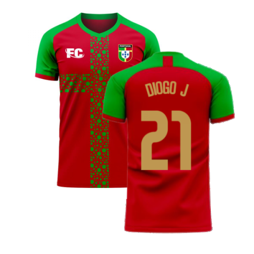 Portugal 2020-2021 Home Concept Football Kit (Fans Culture) (DIOGO J. 21)