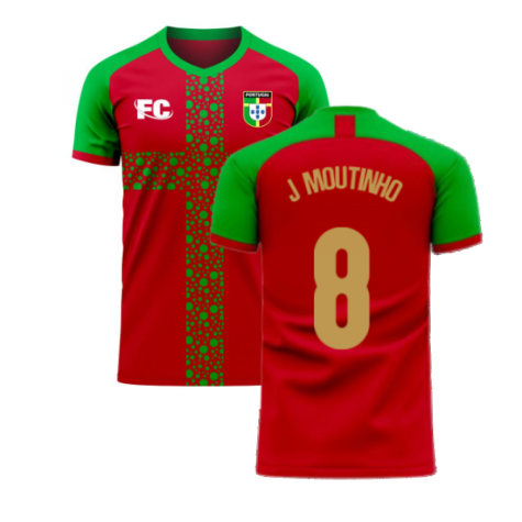 Portugal 2020-2021 Home Concept Football Kit (Fans Culture) (J.Moutinho 8)