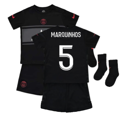 PSG 2021-2022 Infants 3rd Kit (MARQUINHOS 5)