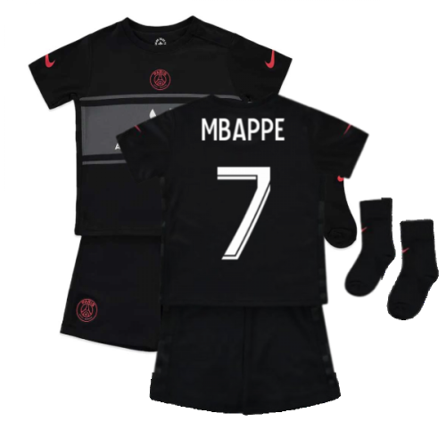 PSG 2021-2022 Infants 3rd Kit (MBAPPE 7)