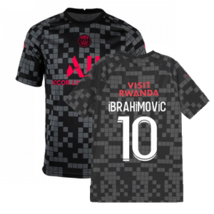 PSG 2021-2022 Pre-Match Training Shirt (Black) (IBRAHIMOVIC 10)