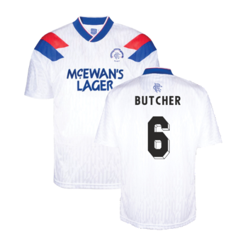 Rangers 1990 Away Retro Football Shirt (Butcher 6)