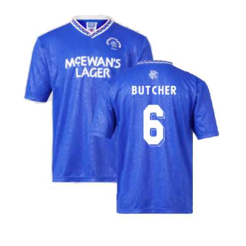 Rangers 1990 Home Retro Football Shirt (Butcher 6)