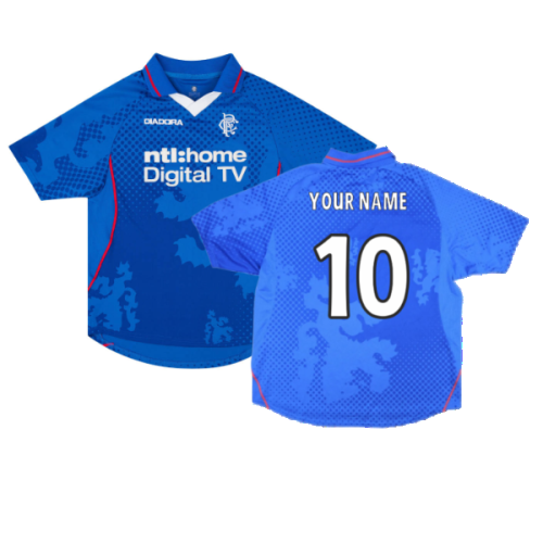 Rangers 2002-03 Home Shirt ((Very Good) XL) (Your Name)