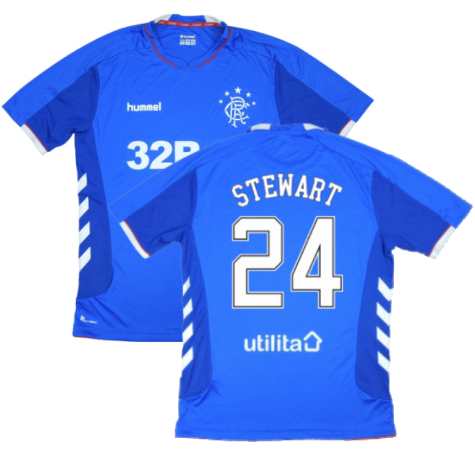 Rangers 2018-19 Home Shirt ((Excellent) L) (Stewart 24)