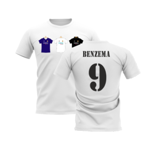 Real Madrid 2002-2003 Retro Shirt T-shirt (White) (BENZEMA 9)