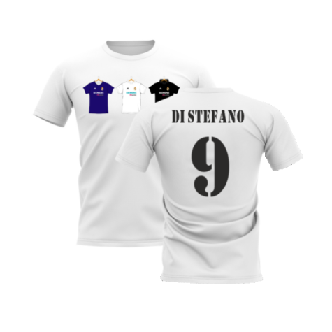 Real Madrid 2002-2003 Retro Shirt T-shirt (White) (DI STEFANO 9)