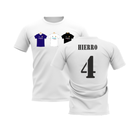 Real Madrid 2002-2003 Retro Shirt T-shirt (White) (Hierro 4)