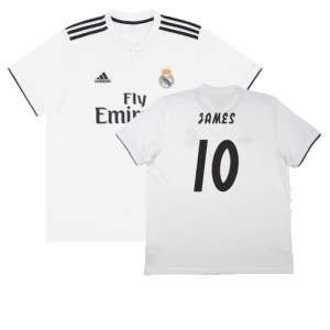 Real Madrid 2018-19 Home Shirt (S) (Very Good) (James 10)