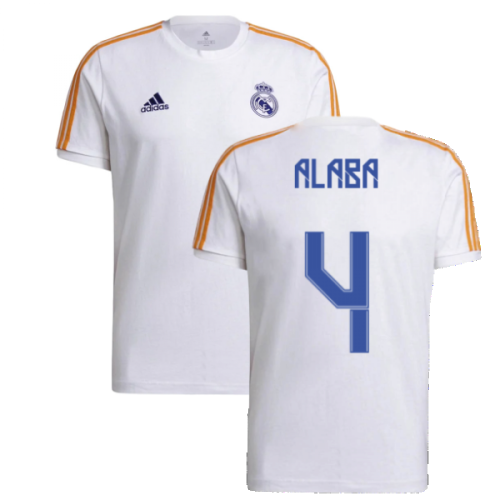 Real Madrid 2021-2022 3S Tee (White) (ALABA 4)