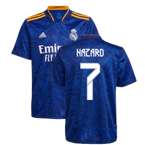 Real Madrid 2021-2022 Away Shirt (Kids) (HAZARD 7)