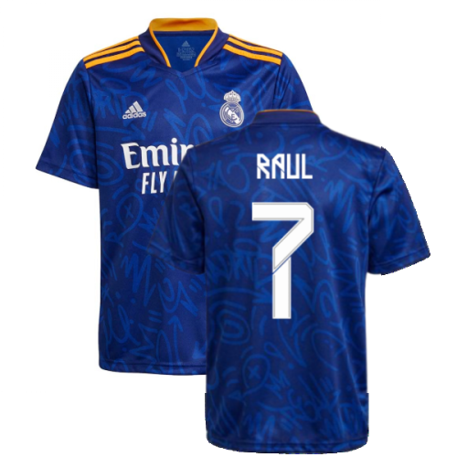 Real Madrid 2021-2022 Away Shirt (Kids) (RAUL 7)