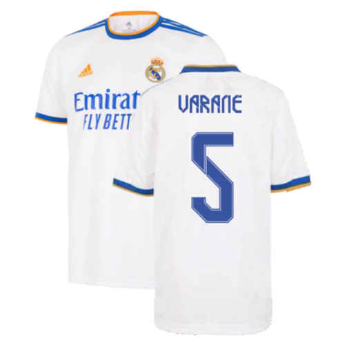 Real Madrid 2021-2022 Home Shirt (Kids) (VARANE 5)