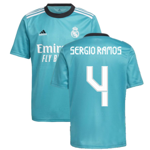 Real Madrid 2021-2022 Third Shirt (Kids) (SERGIO RAMOS 4)