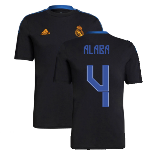 Real Madrid 2021-2022 Training Tee (Black) (ALABA 4)