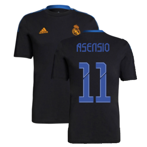 Real Madrid 2021-2022 Training Tee (Black) (ASENSIO 11)