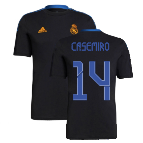 Real Madrid 2021-2022 Training Tee (Black) (CASEMIRO 14)