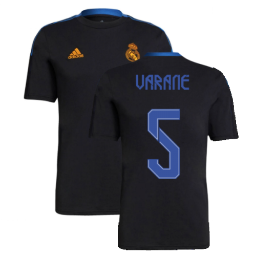 Real Madrid 2021-2022 Training Tee (Black) (VARANE 5)