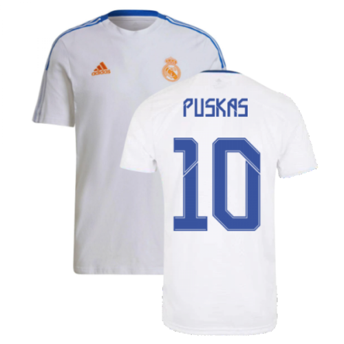 Real Madrid 2021-2022 Training Tee (White) (PUSKAS 10)