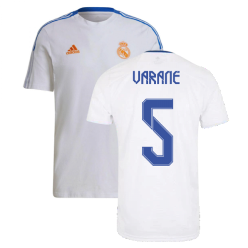 Real Madrid 2021-2022 Training Tee (White) (VARANE 5)