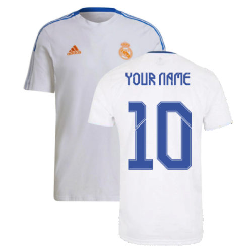 Real Madrid 2021-2022 Training Tee (White) (Your Name)