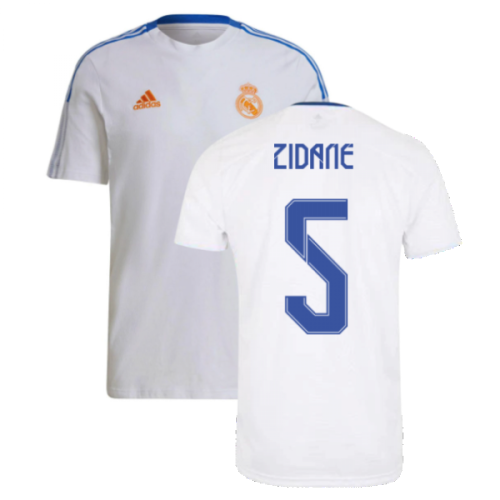 Real Madrid 2021-2022 Training Tee (White) (ZIDANE 5)