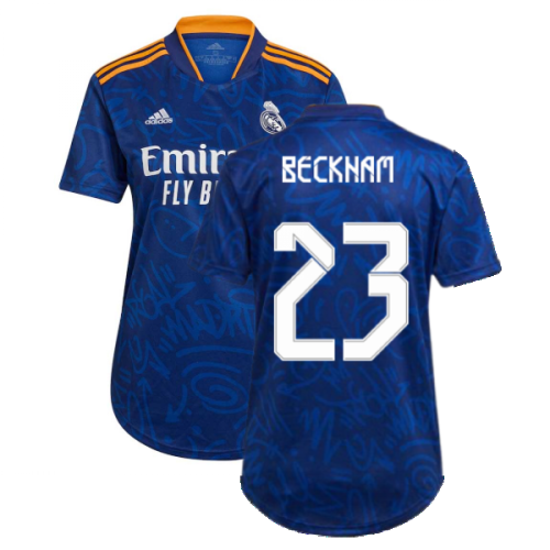 Real Madrid 2021-2022 Womens Away Shirt (BECKHAM 23)