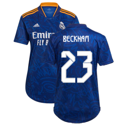 Real Madrid 2021-2022 Womens Away Shirt (BECKHAM 23)