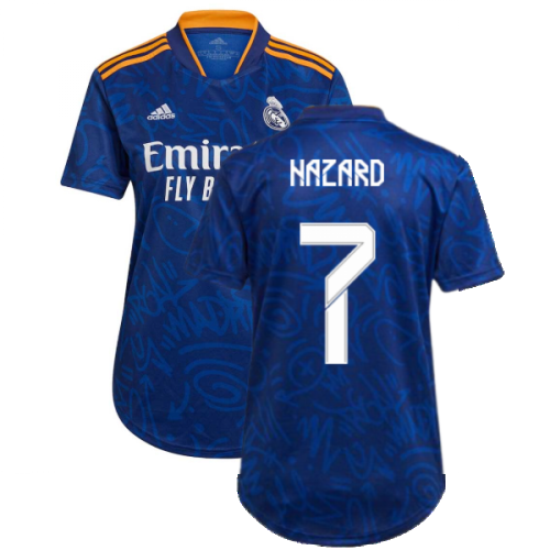 Real Madrid 2021-2022 Womens Away Shirt (HAZARD 7)