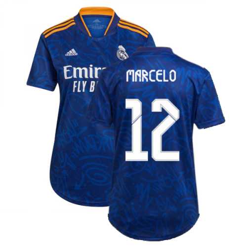 Real Madrid 2021-2022 Womens Away Shirt (MARCELO 12)