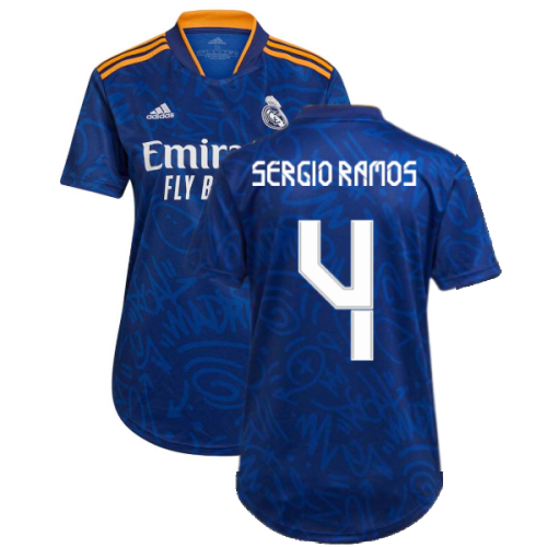 Real Madrid 2021-2022 Womens Away Shirt (SERGIO RAMOS 4)