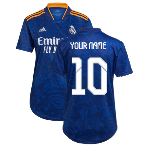 Real Madrid 2021-2022 Womens Away Shirt (Your Name)