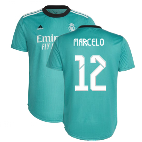 Real Madrid 2021-2022 Womens Third Shirt (MARCELO 12)