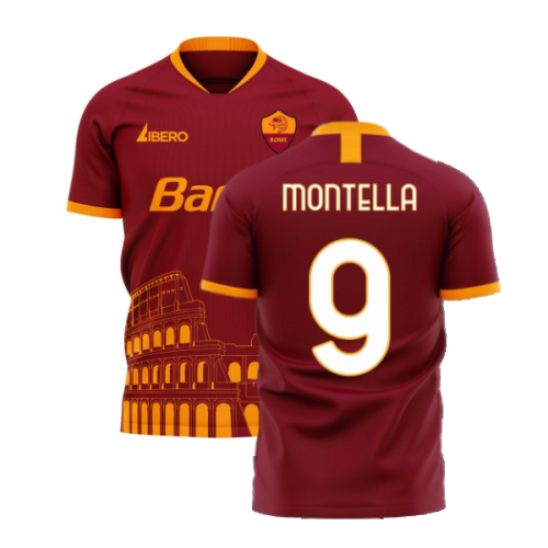 Roma 2024-2025 Home Concept Football Kit (Libero) (MONTELLA 9)